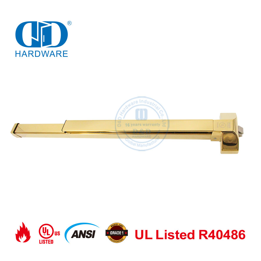 Notausgangstür mit Sicherheitsrand und Panik-Druckstange