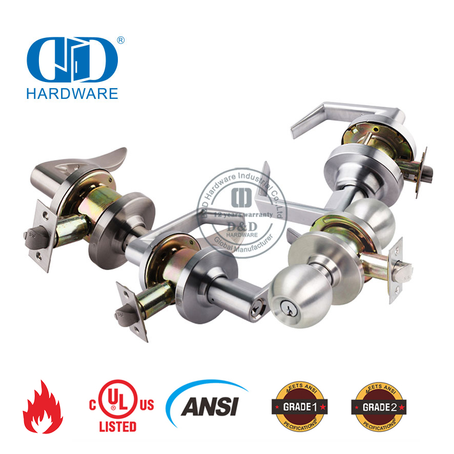 ANSI BHMA Rohrhebel-Schlossset Außen-Innen-Türgriffschloss