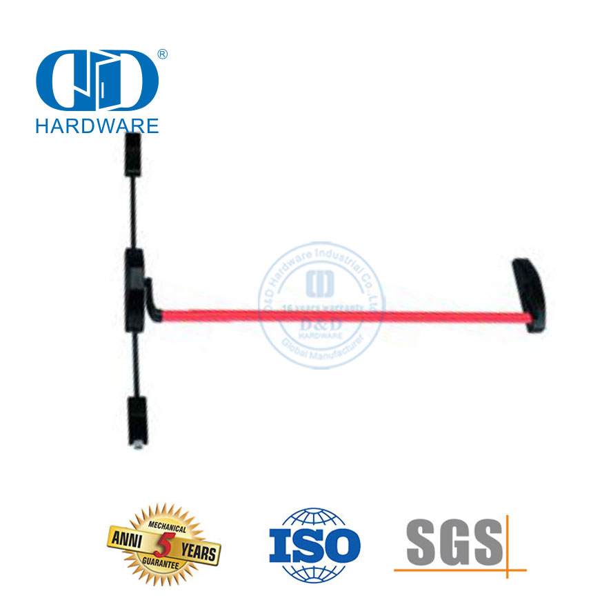 Schwarze und rote Farb-Touch-Bar-Ausgangshardware, Querstangentyp